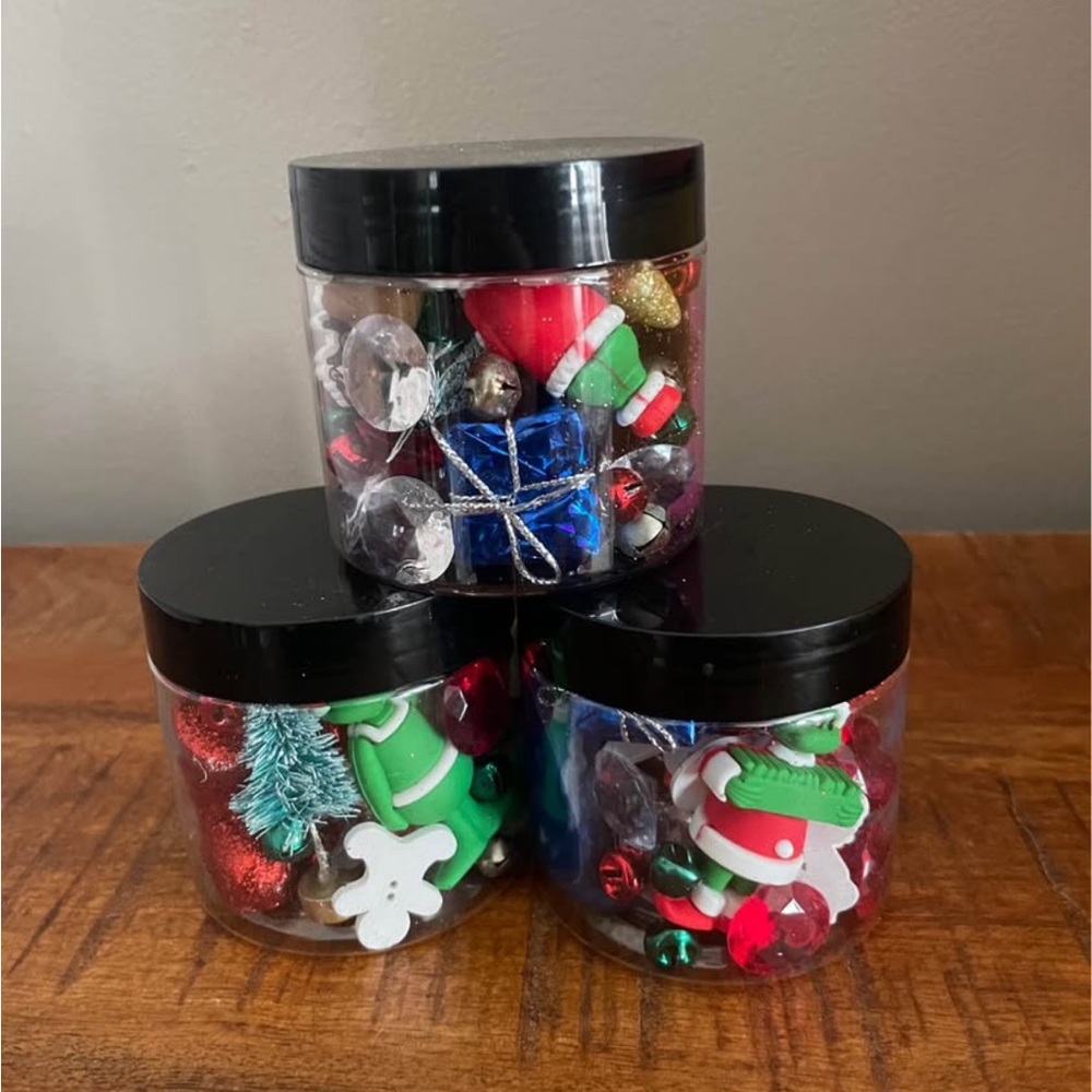 Grinch Sensory Play Dough Trio — Pink, Green & Blue Jars - Picture 2 of 4